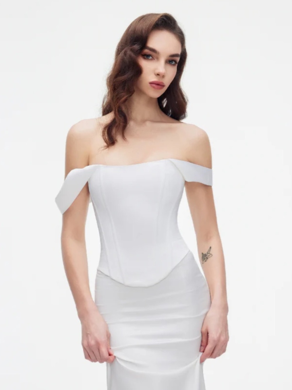 Perfect Corset NYC Off-Shoulder White Corset Top